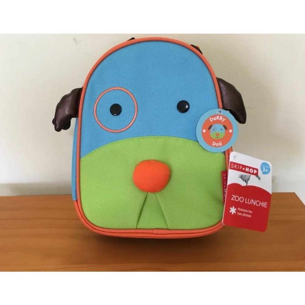 Zoo Little Kid and Toddler lunchbox Darby Dog Blue